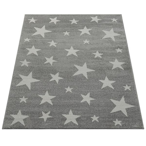 Kids Rug with Stars for Nursery Starry Sky in Pastel Colors