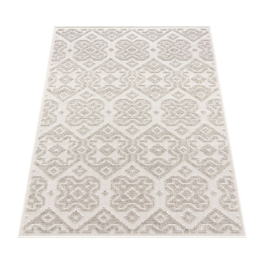 In- & Outdoor Rug Marrakesh Trellis Pattern with High/Low Effect