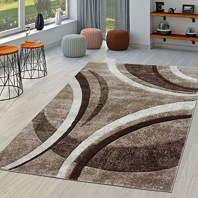 Modern Area Rug for Living Room Abstract Design