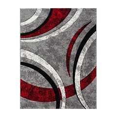 Paco Home Modern Black-White Area Rug with Abstract Paint Effect 5'3 x  7'7 5' x 8' 