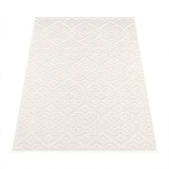 Stylish Outdoor Rug Marrakesh Diamond Pattern with High-Low Effect