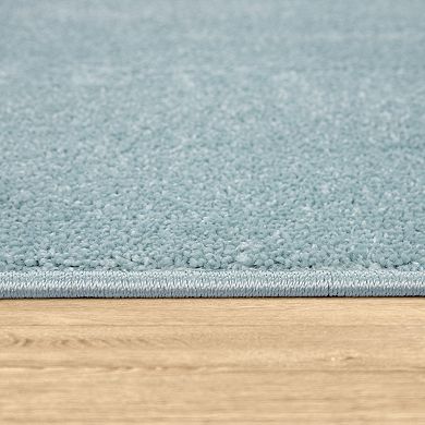 Solid Low-Pile Rug for Living Room in Plain Colors