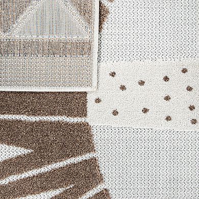 Kids Rug Happy Lion Motif Play-Mat with Contour Cut