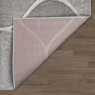 Modern Area Rug for Living Room in Different Shades of Grey