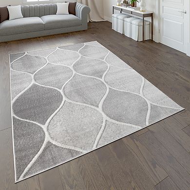Modern Area Rug for Living Room in Different Shades of Grey