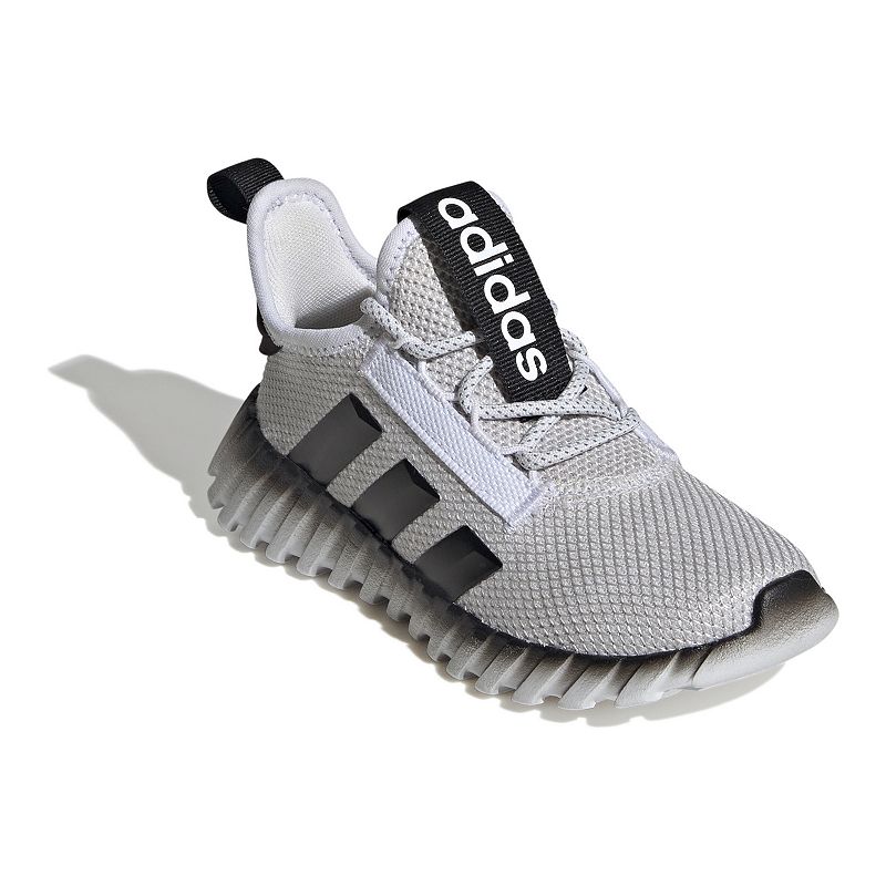 adidas Kaptir 3.0 Kids' Lifestyle Running Shoes, Boy's, Size: 11, White Black Gray