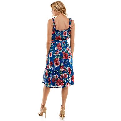Women's Luxology Ruffle Strap Tiered Midi Dress
