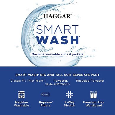 Big & Tall Haggar® Smart Wash® Repreve® Suit Pants