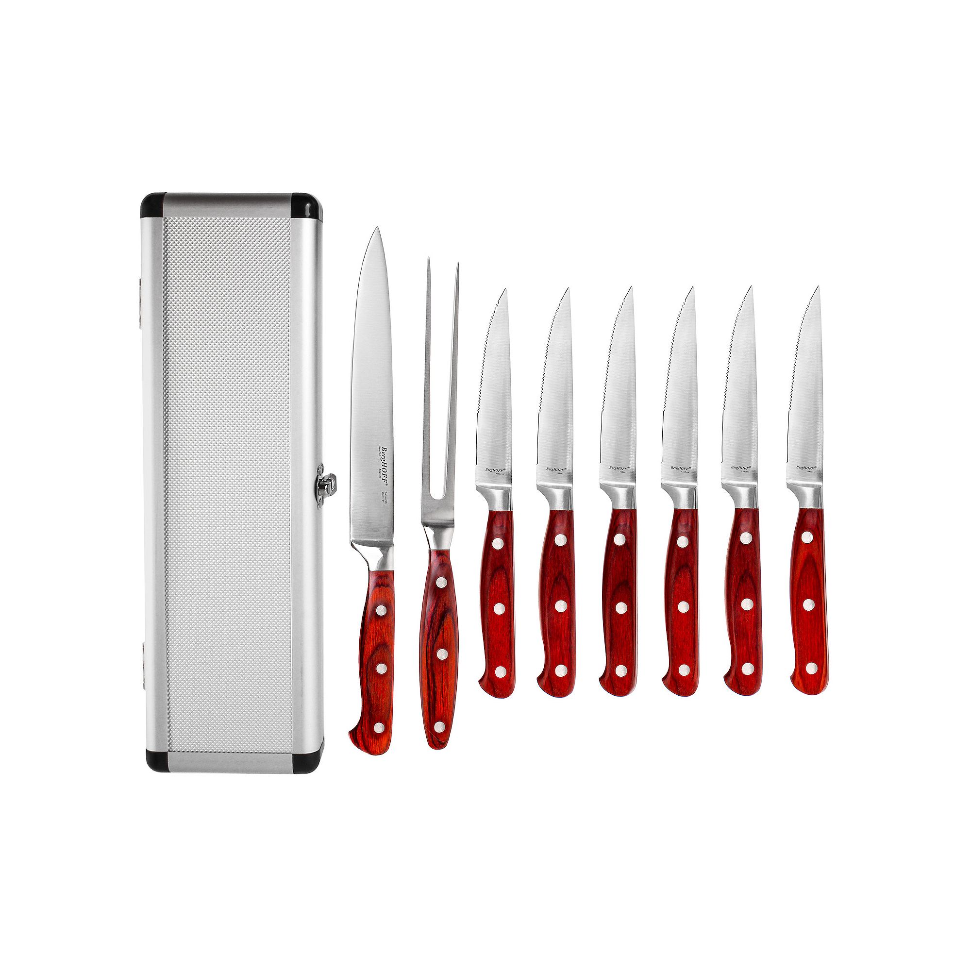 BergHOFF Pakka 8-pc. Steak Knife & Carving Set, Brown