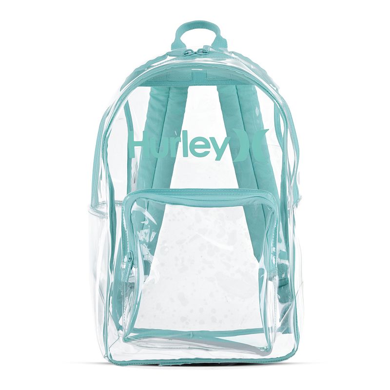 Zodaca Clear Mini Backpack with Front Pocket and Tie Dye Straps,  Transparent Backpack for Concerts, Sporting Events (9 x 5 x 11 In)