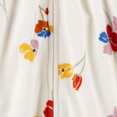 Baby Girls Carter's Floral Hooded Zip-Up Fleece Jumpsuit