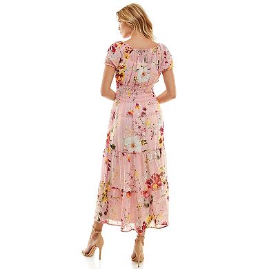 Women's Figueroa & Flower Smocked Tiered Midi Dress