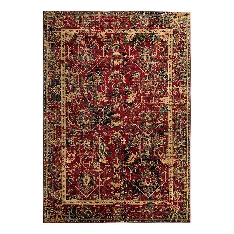 Unique Loom Ion Saturn Rug, Red, 8FT OCT