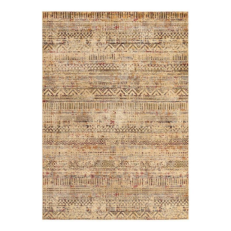 Unique Loom Relay Saturn Rug, Beig/Green, 8FT OCT