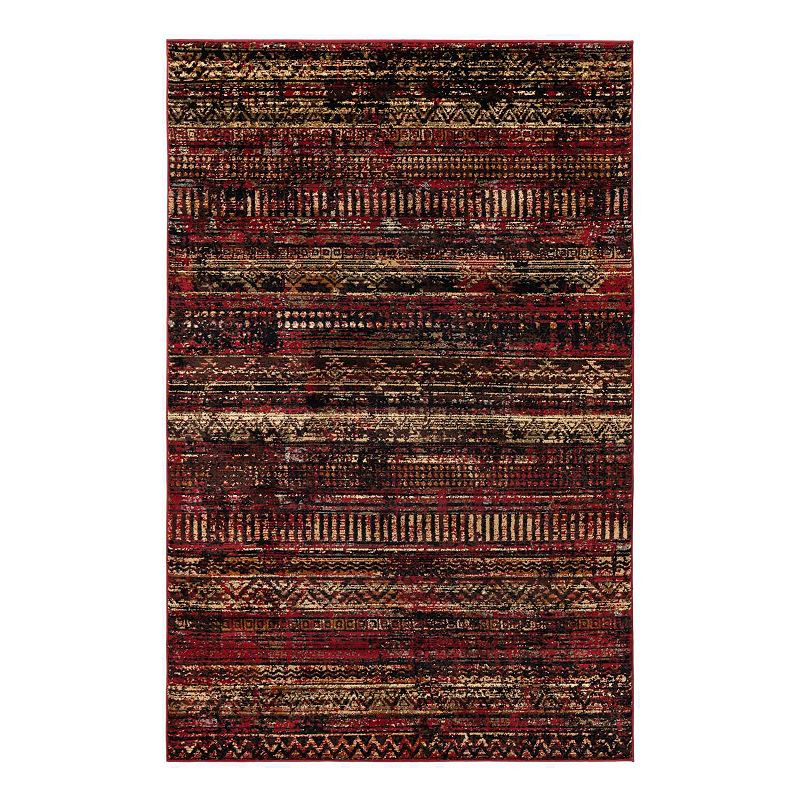 Unique Loom Relay Saturn Rug, Red, 10X14 Ft