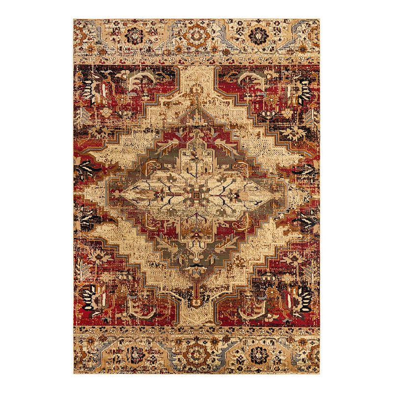 Unique Loom Evo Saturn Rug, Red, 8FT OCT