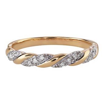 Love Always 10k Gold Diamond Accent Stackable Twist Ring
