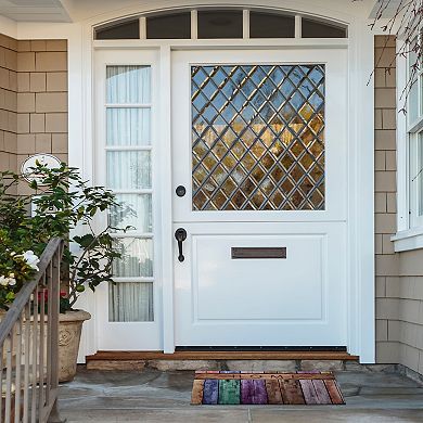 Achim Welcome Outdoor Rubber Entrance Mat 18x30 - Colorful Plank