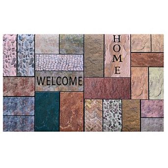 Achim Welcome Outdoor Rubber Entrance Mat 18x30 - Welcome Home
