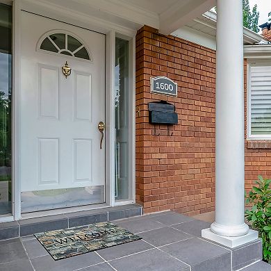 Achim Welcome Outdoor Rubber Entrance Mat 18x30 - Welcome Stone