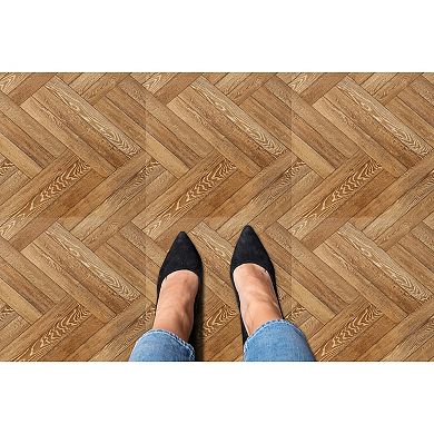 Achim Retro 12x12 Self Adhesive Vinyl Floor Tile - Blonde Herringbone - 20 Tiles/20 sq. ft.