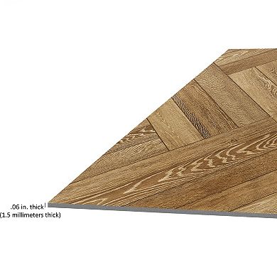 Achim Retro 12x12 Self Adhesive Vinyl Floor Tile - Blonde Herringbone - 20 Tiles/20 sq. ft.