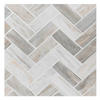 Achim Retro 12x12 Self Adhesive Vinyl Floor Tile - Stone Herringbone - 20 Tiles/20 sq. ft.