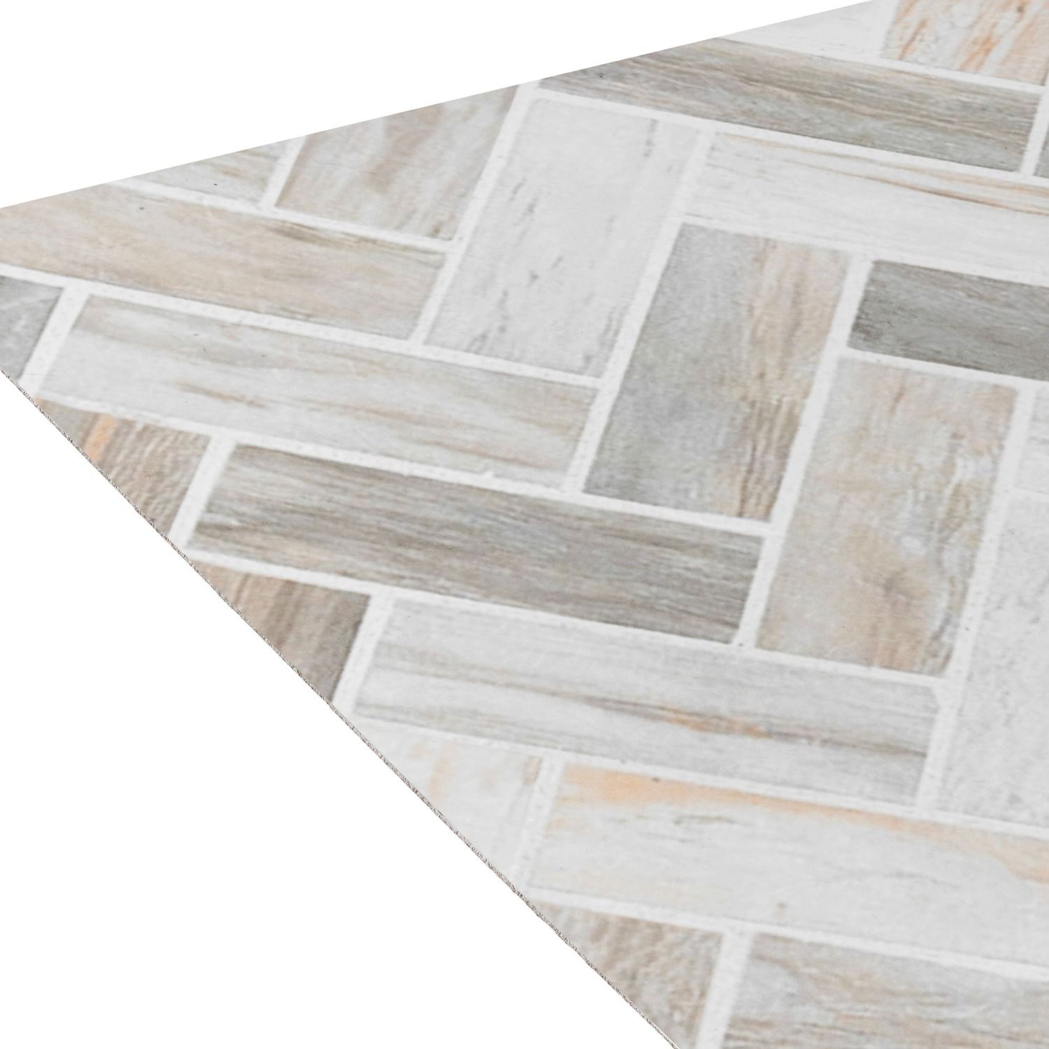 Achim Retro 12x12 Self Adhesive Vinyl Floor Tile - Stone Herringbone ...