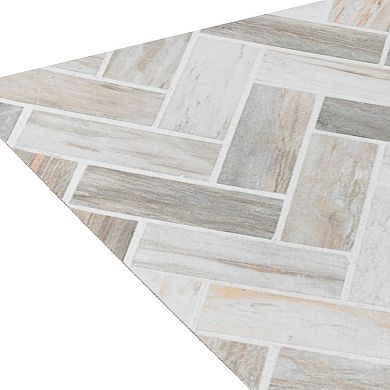 Achim Retro 12x12 Self Adhesive Vinyl Floor Tile - Stone Herringbone - 20 Tiles/20 sq. ft.