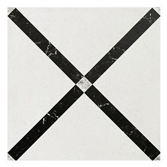 Achim Retro 12x12 Self Adhesive Vinyl Floor Tile - Marble Criss Cross - 20 Tiles/20 sq. ft.