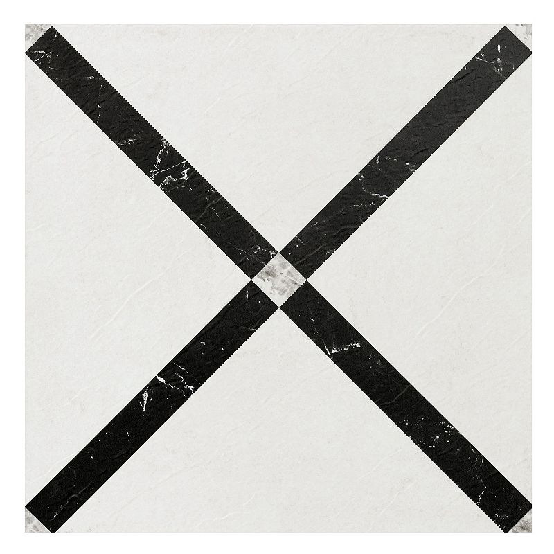 Achim Retro 12x12 Self Adhesive Vinyl Floor Tile - Marble Criss Cross - 20 