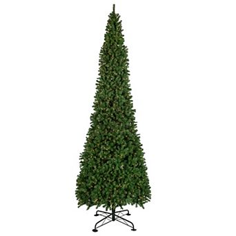 15' Pre-Lit Pendleton Spruce Slim Artificial Christmas Tree Clear Lights