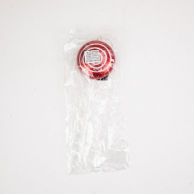10" Red Candy Lollipop with Iridescent Glitter Swirl Shatterproof Christmas Ornament