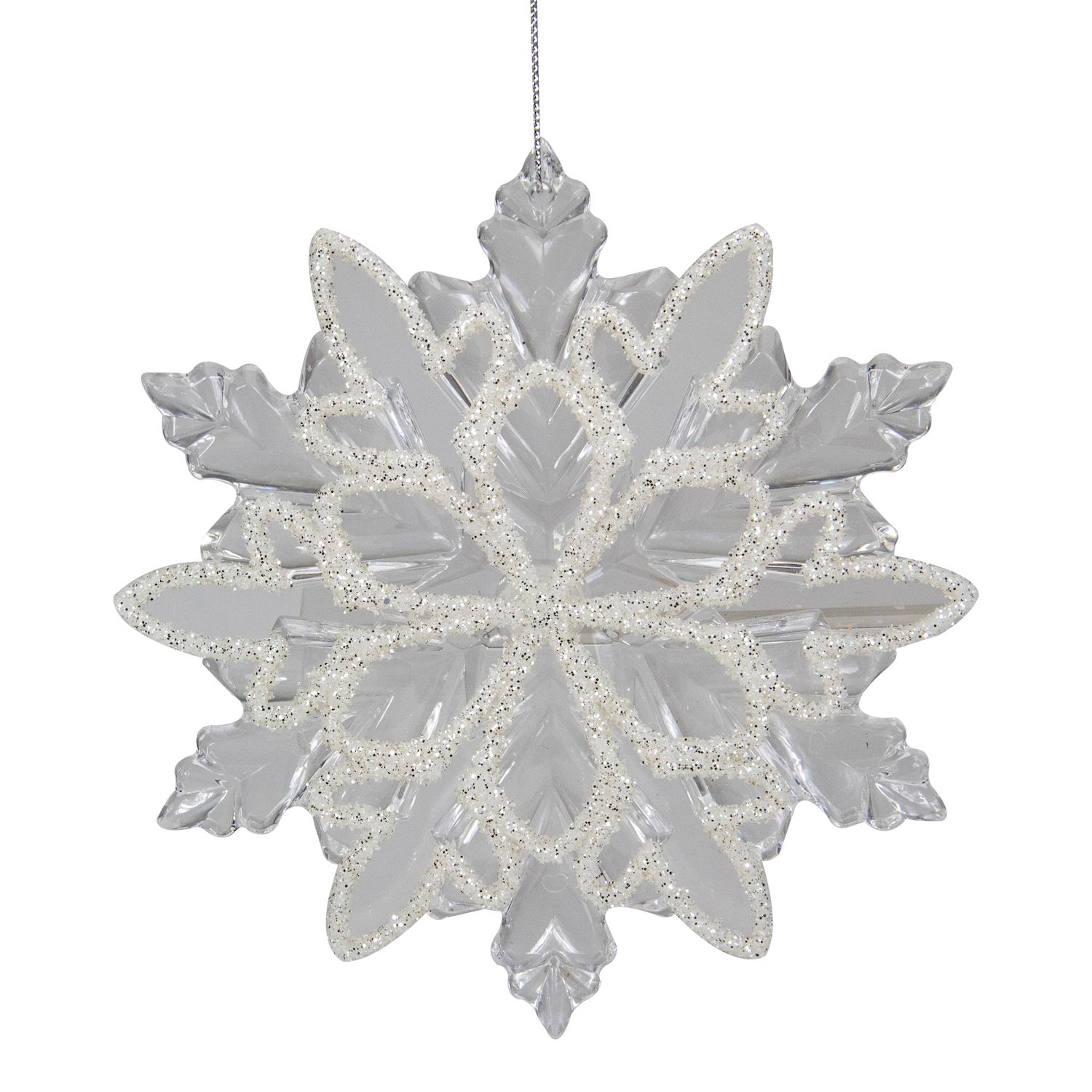 Glittered Snowflake Cutouts 4ct