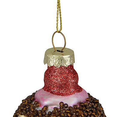 4.5" Chocolate Ice Cream Sundae Glass Christmas Ornament