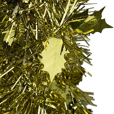 4' Gold Tinsel Pop-Up Artificial Christmas Tree Unlit