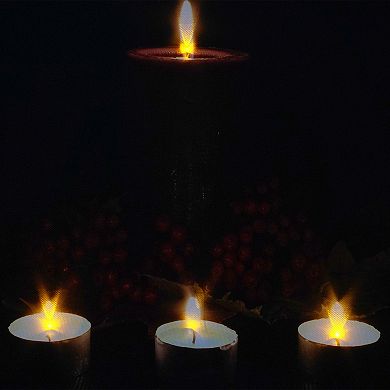 Red and Green LED Lighted Candles Christmas Canvas Wall Art 12" x 15.75"
