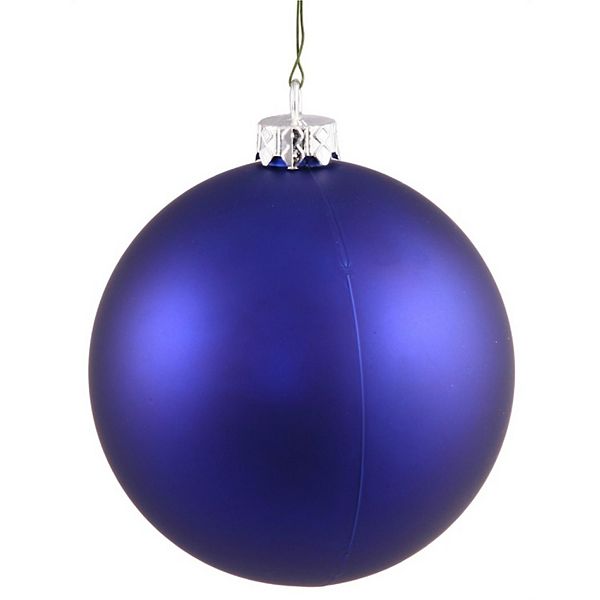 Matte Cobalt Blue Shatterproof Christmas Ball Ornament 2.75