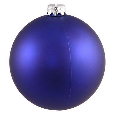 Matte Cobalt Blue Shatterproof Christmas Ball Ornament 2.75