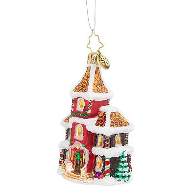 Christopher Radko Grandeur in Ginger Gem House Glass Christmas Ornament 1020562