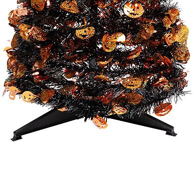 6' Fall Harvest Pop Up Artificial Thanksgiving Tree with Pumpkins