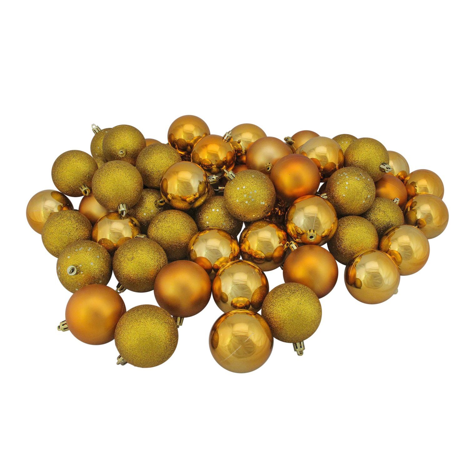 6ct Sun Yellow Shiny Glass Christmas Ball Ornaments 4 (100mm)