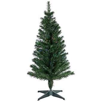 4' Multi-Color Fiber Optic Pine Christmas Tree