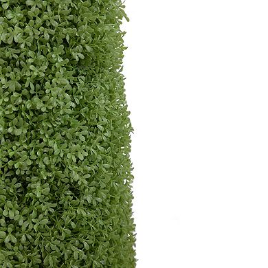 3' Artificial Boxwood Cone Topiary Tree with Round Pot Unlit