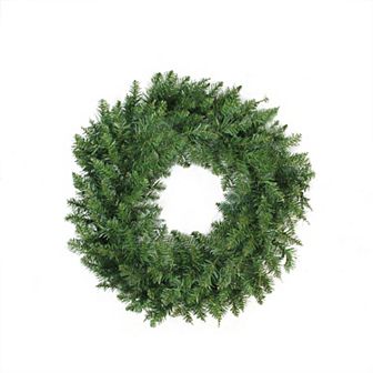 Green Buffalo Fir Artificial Christmas Wreath - 24-Inch Unlit