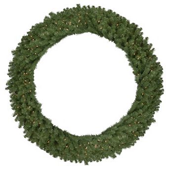 Pre-Lit Deluxe Dorchester Pine Artificial Christmas Wreath 60-Inch Clear Lights