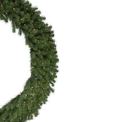 Pre-Lit Deluxe Dorchester Pine Artificial Christmas Wreath 60-Inch Clear Lights