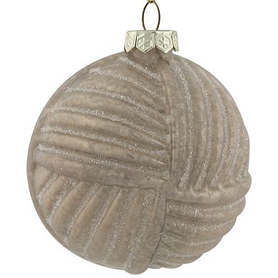 3" Pink Woven Mercury Glass Ball Christmas Ornament