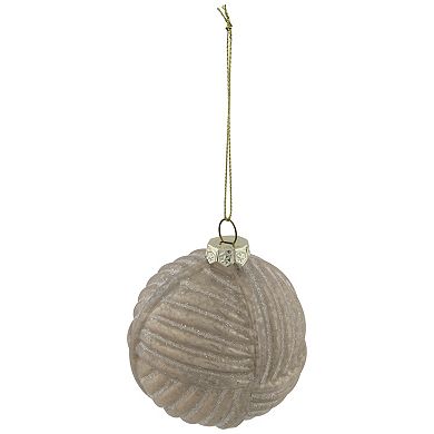 3" Pink Woven Mercury Glass Ball Christmas Ornament