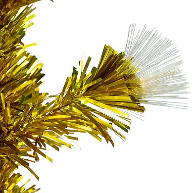 3' Pre-Lit Gold Fiber Optic Artificial Christmas Tree White Lights